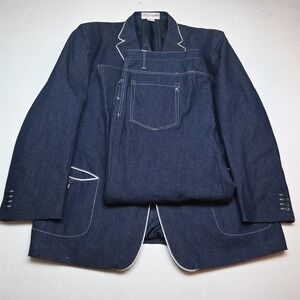 Il Canto 56L 50x32 Dark Rinse Denim Mens Jacket Pants Suit